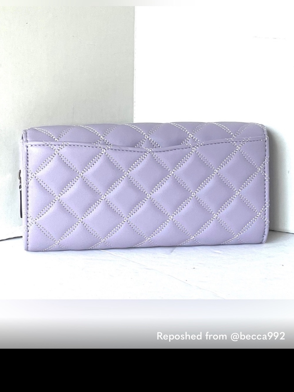kate spade Lavender Quilted Tote with Adjustable Strap and wallet - Picture 10 of 12